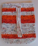 Pink-Orange Plastic Tote with Strap