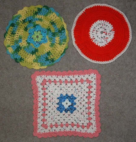 Dishcloths with Plastic Scrubber